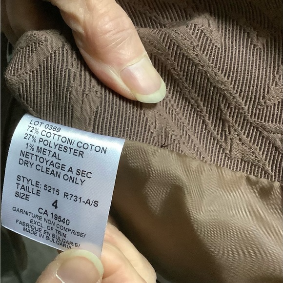 Vintage cotton jacquard blazer jacket - Picture 4 of 5